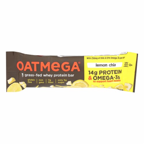 Oatmegabar Chia Crisp - Lemon - Case of 12 - 1.8 oz. Perspective: front