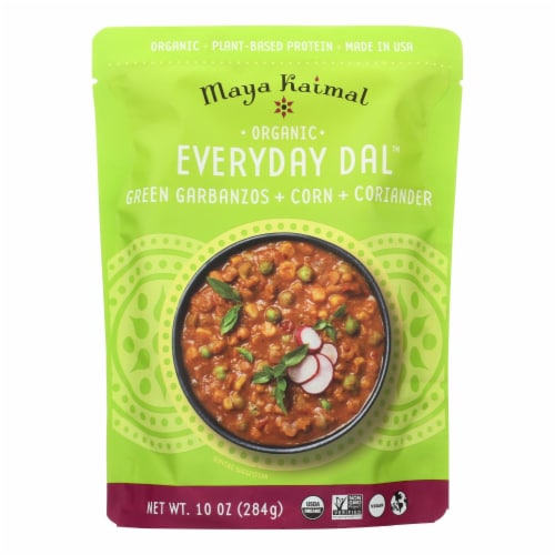 Maya Kaimal - ORGANICANICANIC Everyday Dal - Green Garbanzo Corn Coriander - CS of 6 -10 OZ Perspective: front