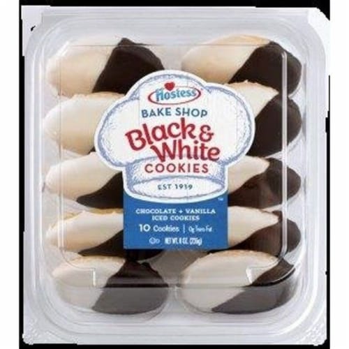 Hostess Bake Shop Mini Black and White Cookie, 8 Ounce -- 12 per