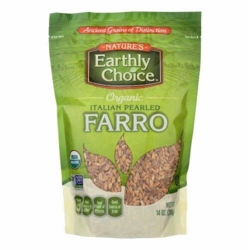 Nature's Earthly Choice Pearled Farro - Italian - Case of 6 - 14 oz. Perspective: front