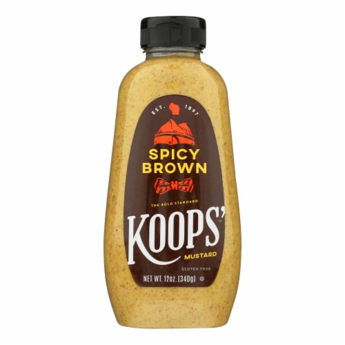 Koops' - Mustard Deli Style - Case of 12 - 12 OZ Perspective: front