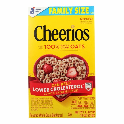 General Mills - Cheerios Oat Cereal - Case of 10-18 OZ Perspective: front