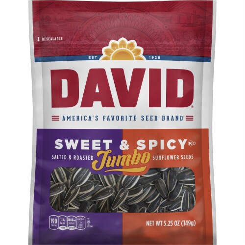 David Jumbo Seeds Sweet and Spicy 5.25 oz 12 Count 209-00640 Perspective: front