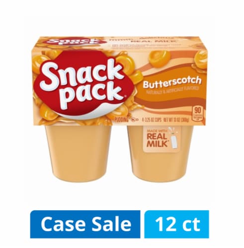 Snack Pack Butterscotch Pudding Case Sale (12 Pack) Perspective: front