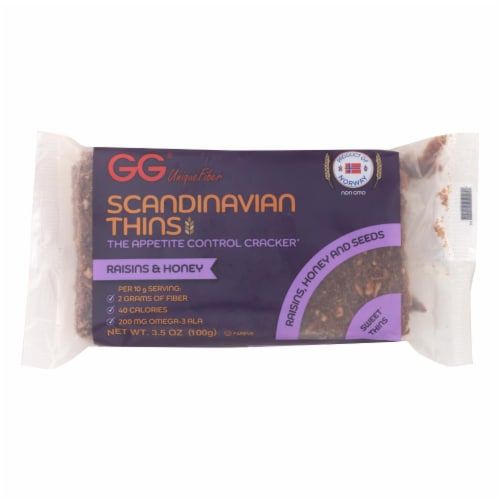 Gg Unique Fiber Scandinavian Thins With Raisin And Honey Case Of 15 3 5 Oz 3 5 Oz Pick N Save