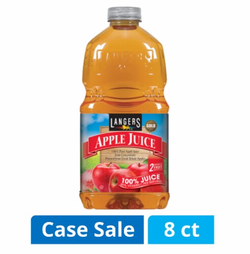 Langers 100% Apple Juice Case Lot Sale Perspective: front