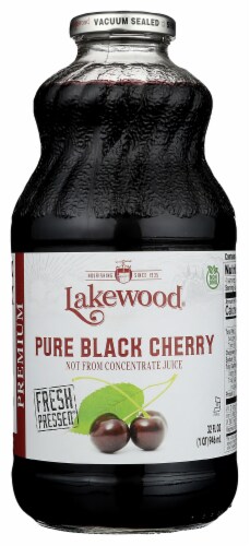 Lakewood Organic Pure Black Cherry Fresh Pressed Juice Perspective: front
