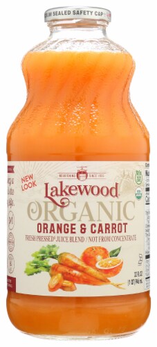 Lakewood Organic® Orange & Carrot Fresh Juice Blend Perspective: front