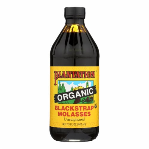 Plantation Organic Blackstrap Molasses Syrup - Case of 12 - 15 oz. Perspective: front