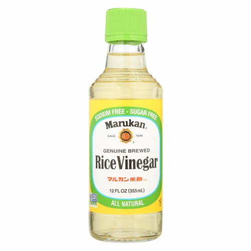 Marukan Rice Vinegar - Genuine Brewed - Case of 6 - 12 Fl oz. Perspective: front