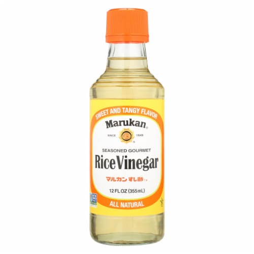 Marukan Seasoned Gourmet - Rice Vinegar - Case of 6 - 12 Fl oz. Perspective: front