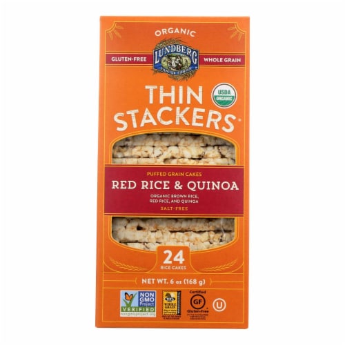 Lundberg Family Farms Organic Thin Stackers Red Rice & Quinoa Perspective: front