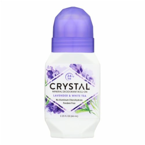 Crystal Essence Roll On Deodorant Lavender and White Tea - 2.25 fl oz Perspective: front
