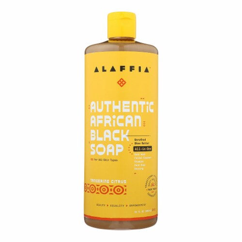 Alaffia - African Black Soap - Tangerine Citrus - 32 fl oz. Perspective: front