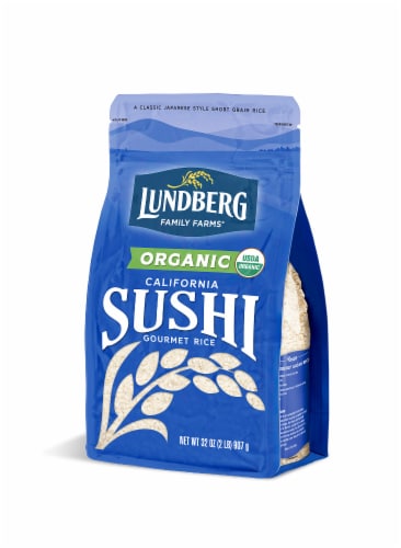 Lundberg Family Farms Organic Sushi White Rice - Case of 6 - 2 lb. Perspective: front