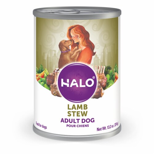 HALO Natural Lamb Stew Wet Dog Food Perspective: front
