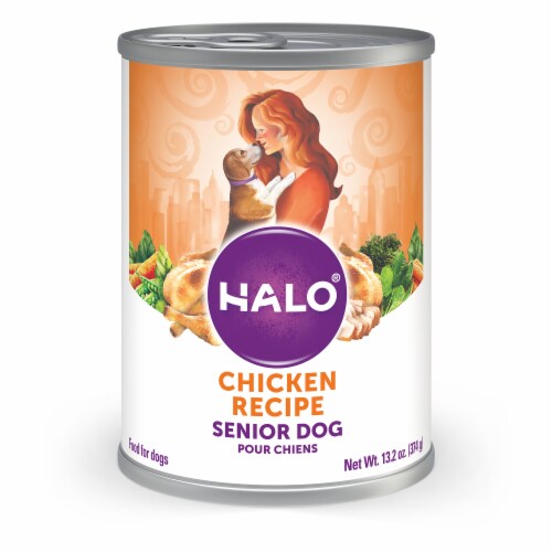 Halo Natural Senior Chicken Stew Wet Dog Food Perspective: front