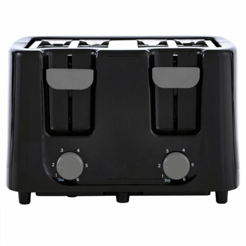Continental 4-Slice Cool Touch Toaster Black Perspective: front