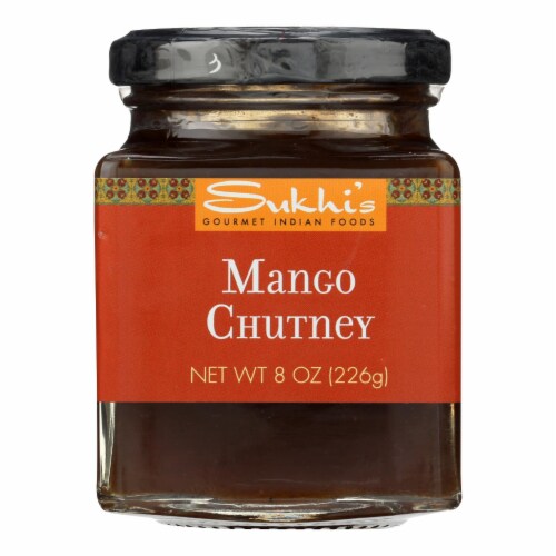 Sukhi's Gourmet Indian Food Chutney - Mango - Case of 6 - 8 oz. Perspective: front
