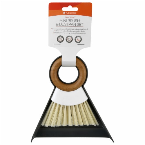 Brush & Dustpan Set White Perspective: front
