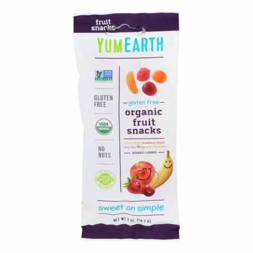 Yumearth Organics - Organic Fruit Snack - 4 Flavors - Case of 12 - 2 oz. Perspective: front