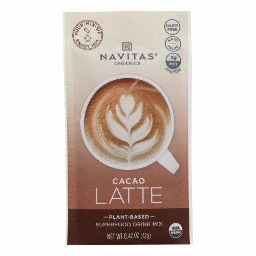 Navitas Organics - Latte Cacao - Case of 10 - 0.42 OZ Perspective: front