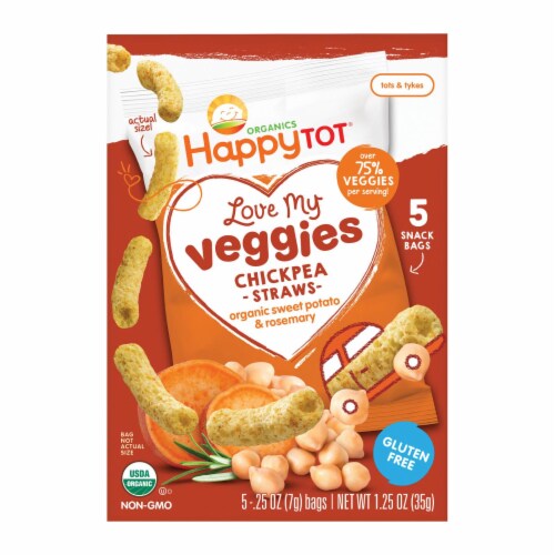 Happy Tot Organic Chickpea Straws Sweet Potato Rosemary Case
