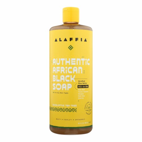 Alaffia - African Black Soap - Eucalyptus Tea Tree - 32 fl oz. Perspective: front