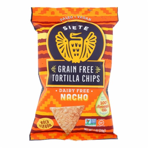 Siete Grain Free Nacho Tortilla Chips Perspective: front