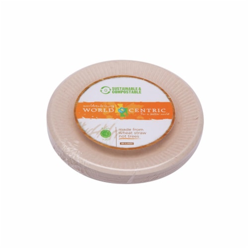 World Centric Ripple Edge Plate - Case of 12 - 20 Count Perspective: front