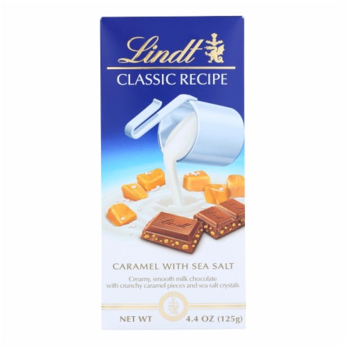 Lindt, Lindor, Milk Chocolate, Caramel With Sea Salt - Case of 12 - 4.4 OZ Perspective: front