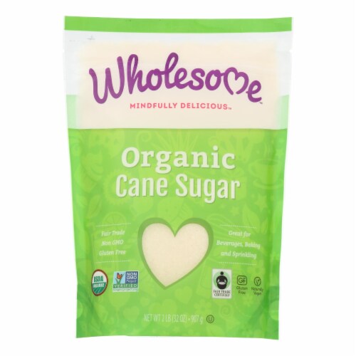 Wholesome Sweeteners Sugar - Organic - Cane - Fair Trade - 2 lb - case of 12 Perspective: front