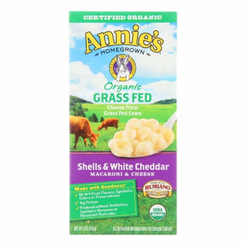 Annie's™ Macaroni and Cheese Grass Fed - Shells and White Cheddar - 6 oz - case of 12 Perspective: front