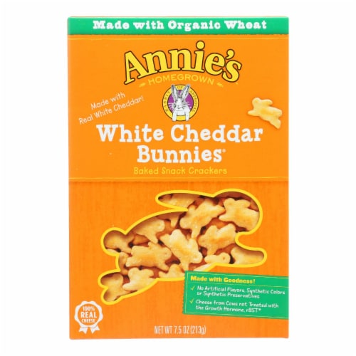 Annie's™ Homegrown - Crcker  Wht Chd Bunny - Case of 12-7.5 oz. Perspective: front