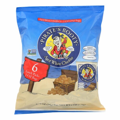 Pirate Brands Booty Puffs - Aged White Cheddar Perspective: front