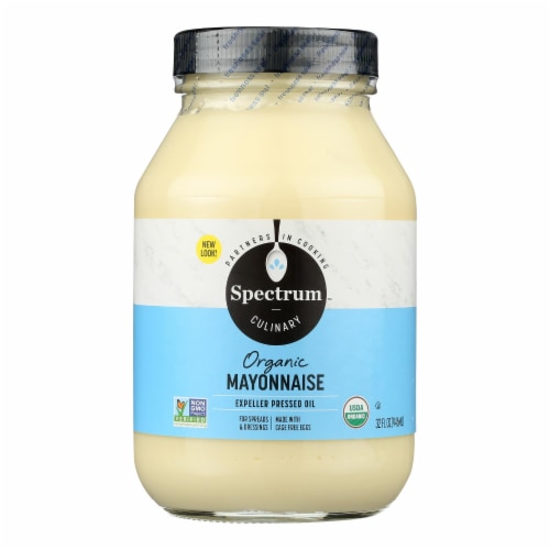 Spectrum Naturals Organic Mayonnaise with Cage Free Eggs - Case of 12 - 32 oz. Perspective: front