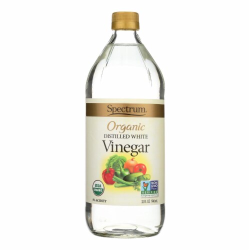 Spectrum Naturals Organic Distilled White Vinegar - Case of 12 - 32 Fl oz. Perspective: front