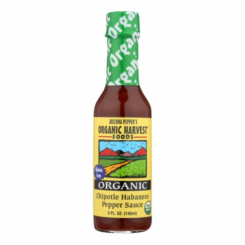 Organic Harvest Pepper Sauce - Chipotle Habanero - Case of 12 - 5 oz. Perspective: front