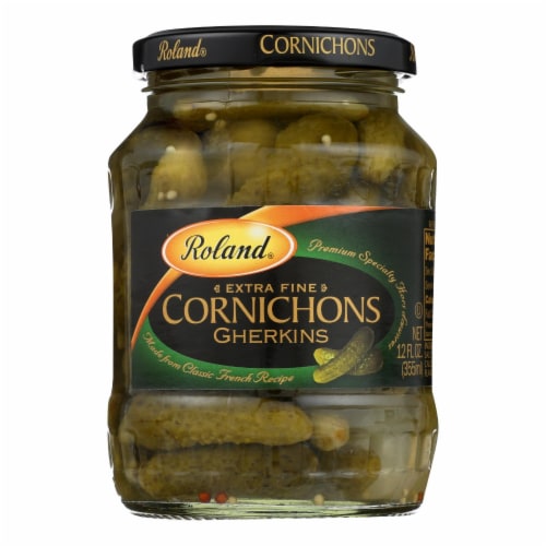 Roland Cornichons Gherkins - Case of 12 - 12 oz. Perspective: front