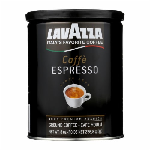 Lavazza Ground Coffee - Espresso Canned - Case of 12 - 8 oz Perspective: front