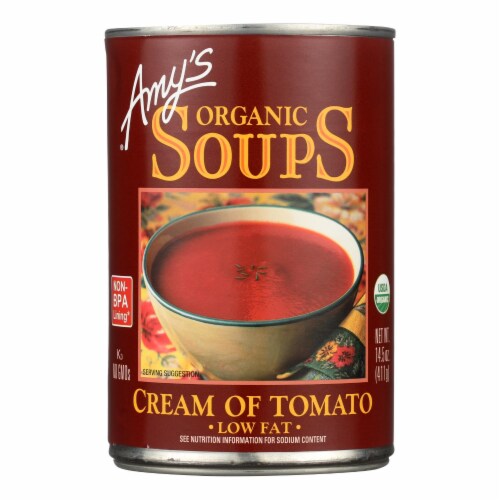 Amy's - Organic Low Fat Cream of Tomato Soup - Case of 12 - 14.5 oz Perspective: front