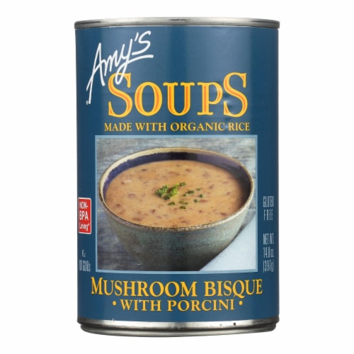Amy's - Mushroom Bisque with Porcini - Case of 12 - 14 oz Perspective: front