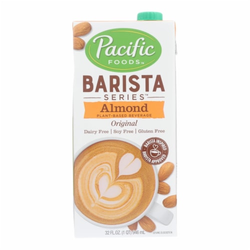 Pacific Natural Foods Barista Series Original Almond Beverage 32 Fl oz. - Pack of 12 Perspective: front