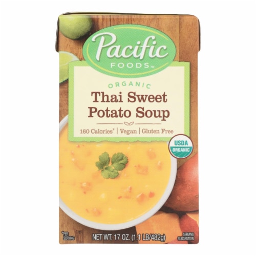 Pacific Natural Foods Soup - Thai Sweet Potato - Case of 12 - 17 oz. Perspective: front