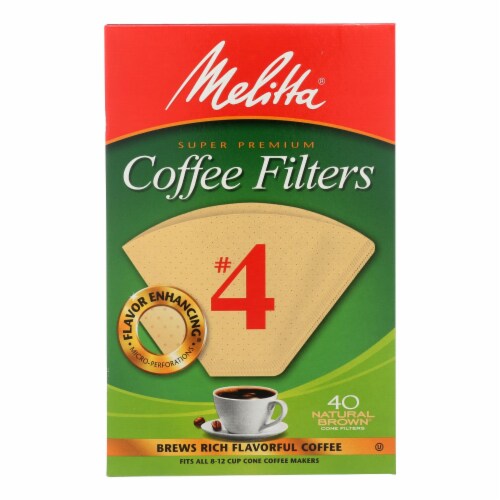 Melitta - Cone Filter Brown No.4 - Case of 12 - 40 CT Perspective: front