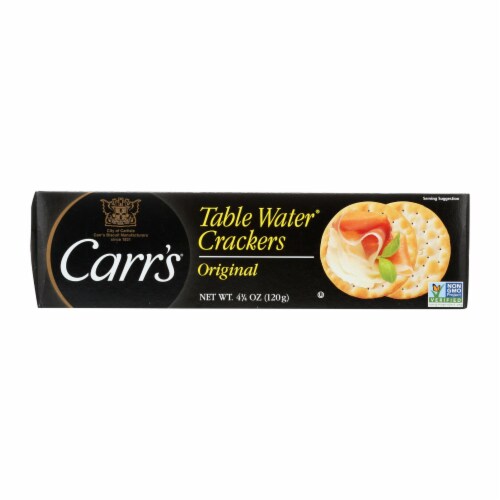 Carr's Bite Size Table Water Cracker - Case of 12 - 4.25 oz Perspective: front