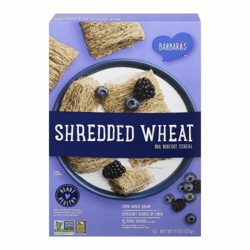 Barbara's Bakery - Shredded Wheat - Case of 12-15 OZ Perspective: front