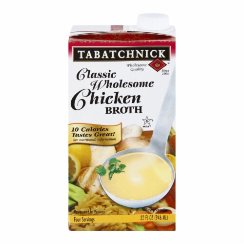 Tabatchnick Classic Wholesome Chicken Broth - Case of 12 - 32 Fl oz. Perspective: front