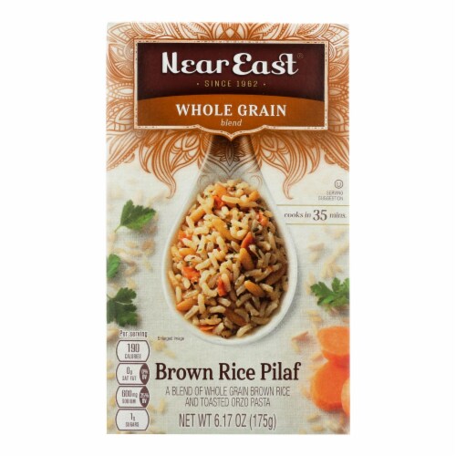 Near East Pilaf Brown Rice - Brown - Case of 12 - 6.17 oz. Perspective: front