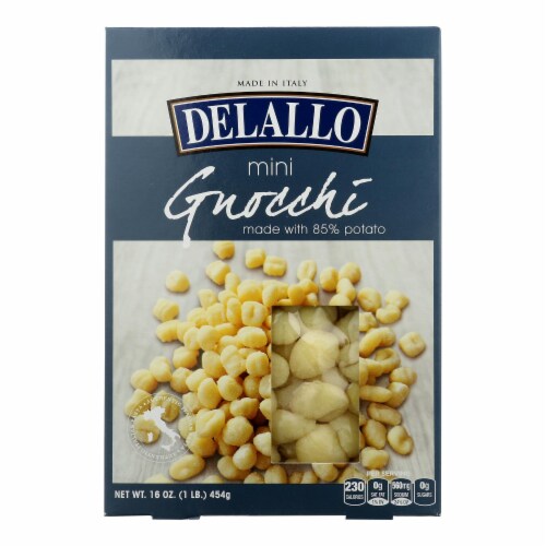 Delallo Mini Potato Gnocchi - Case of 12 - 1 LB Perspective: front